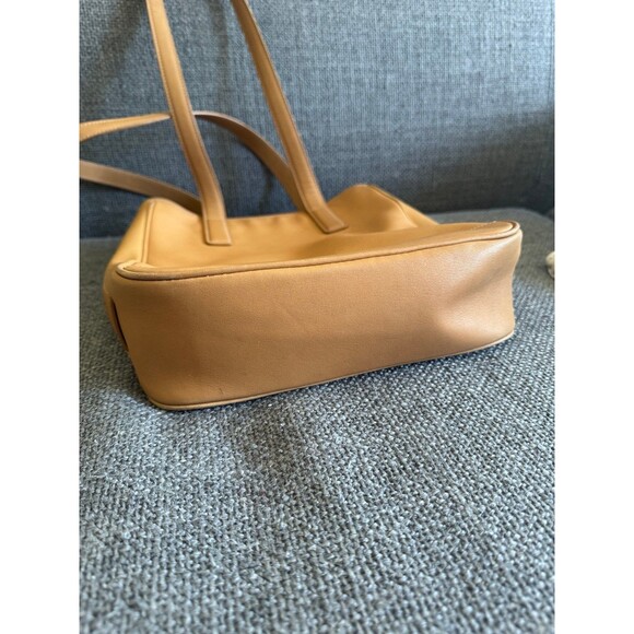 Vintage Coach 7776 Hampton Lunch Tote Tan Leather Shoulder Bag - Picture 7 of 10